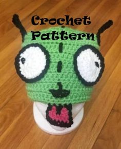 DIGITAL DOWNLOAD PATTERN Everything you need to know to make my Gir Beanie yourself! Domo Beanie Crochet, Gir Hat Invader Zim, Invader Zim Crochet Hat, Invader Zim Gir Crochet Hat, Pink Domo Beanie, Need To Know, Digital Download, United States, Craft Supplies