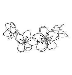 four flowers are shown in black and white on a white background with the words,'flower