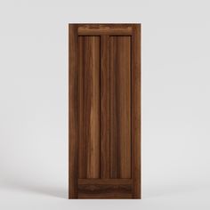 an open wooden door on a white background