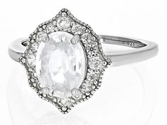 2.58ct Oval And 0.41ctw Round White Zircon Rhodium Over Sterling Silver Ring. Measures Approximately 0.51"L x 0.57"W. Not sizeable. Accent stones primarily zircon. Cz Jewelry, Sterling Silver Ring, Sterling Silver Rings, Silver Ring, Silver Rings, Engagement Rings, Sterling Silver, Ring, Stone