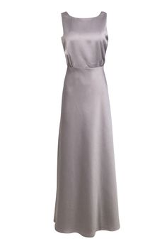 Be a stunner at your next formal event in this Sachin & Babi grey satin sleeveless dress. This stunning gown features a sleek grey maxi design, perfect for any formal occasion. Add some sparkle with statement silver earrings and complete the look with strappy sandal heels. Get ready for a night of elegance and glamour. Size 8 100% Polyester Fully lined Invisible zipper back Sleeveless Low back Bust 38" Waist 30" Shoulder to hem 62.5" Sleek Sleeveless Gown With Satin Finish, Elegant Sleeveless Satin Dress For Formal Occasions, Elegant Gray Evening Dresses, Dressy Formal Satin Maxi Dress, Gray Fitted Evening Dress For Formal Occasions, Fitted Gray Evening Dress For Formal Occasions, Elegant Silver Maxi Dress For Formal Occasions, Elegant Sleeveless Satin Maxi Dress, Sleek Sleeveless Bias Cut Evening Dress