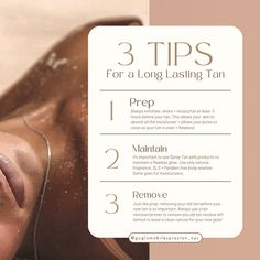 Spray Tan Prep Tips, Spray Tanning Content, Spray Tan Prep Instructions, Spray Tan Content Ideas, Spray Tan Instagram Posts, Spray Tan Content, Spray Tan Guide, Spray Tan Room Decor