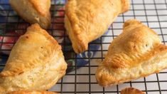 several pastries on a cooling rack ready to be eaten