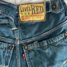 Very Rare Jean Levi’s Red Collection. Only Few Pieces All Over The World. Very Good Condition. Levi's Fitted Red Bottoms, Red Fitted Levi's Bottoms, Levis Men, Levi's Jeans, Vintage Levis, Levis Jeans, Denim Fashion, Very Rare, All Over The World