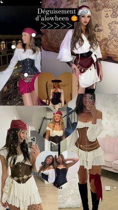 Ça fait des paillettes Costumes For Teenage Girl, Pirate Costumes, Female Pirate Costume, Classy Halloween Costumes, Matching Halloween Costumes, Trio Halloween Costumes, Pirate Halloween Costumes, Pretty Halloween Costumes