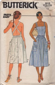 an image of two women in dresses with the words butterick on it