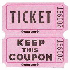 two pink tickets with the words'keep this coupon '