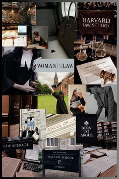 collage of women in law and law books