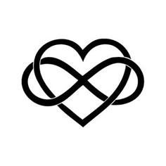 two intertwined hearts in the shape of an infinite knot, symbolizing love and harmony