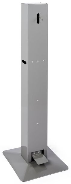 Touchless Hand Sanitizer Dispenser, Floor Standing, Foot Operated - Silver Office Lobby, Public Bathrooms, Types Of Doors, Soap Dispenser, Hands Free, Locker Storage