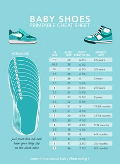 the info sheet shows how many different types of shoes can be seen in this image