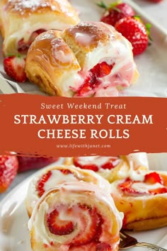 There's nothing quite like waking up to the intoxicating aroma of freshly baked strawberry cream cheese rolls wafting through the kitchen. #StrawberryCreamCheeseRolls #BakingRecipes #SweetRolls #StrawberryDesserts Strawberry Cheese Danish Recipe, Strawberry Cream Cheese Crescent Rolls, Fancy Cinnamon Rolls, Strawberry Cream Cheese Cinnamon Rolls, Strawberry Cream Cheese Danish Recipe, Strawberry Cream Cheese Rolls, Strawberry Cheesecake Cinnamon Rolls, Strawberry Danish Recipe, Valentine Food Ideas