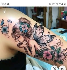 Flower Fairies Tattoo, Beautiful Tattoos For Women, Mommy Tattoos, Gorgeous Tattoos