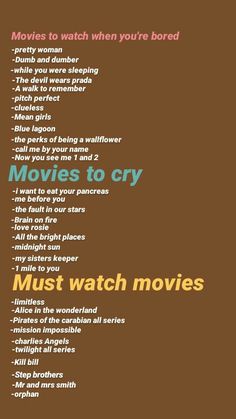 the movie poster for movies to cry must watch movies in one clicker's hand