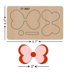 a wooden cutting board with an image of a bow