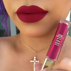 Milani is a cruelty free certified brand :) Fuchsia Lipstick, Kiss Proof Lipstick, Matte Lipstick Colors, Kiss Makeup, Lip Art, Lipstick Makeup, Lipstick Shades, Makeup Goals, Love Makeup