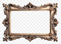 an ornate gold frame on a white background png - antique frames png images