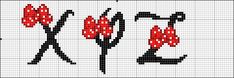 a cross stitch pattern with the words love and two red flowers on it's side