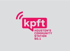 the logo for kpt houston's community station 901, which is pink and white