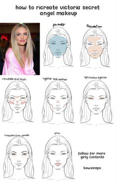 Makeup Routine Guide, Makeup Layout, Makeup Vs No Makeup, Angel Makeup, Makeup Order, Makeup Drawing, Simple Makeup Tips, Subtle Makeup, Makeup Face Charts