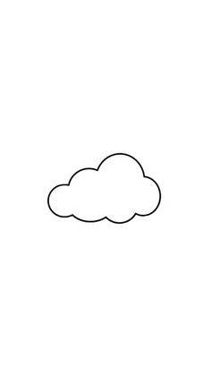 a black and white drawing of a cloud