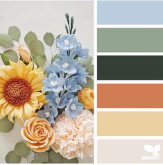 Eucalyptus Florals Sweater/FT Knit Palette Bundle. - Boho Fabrics Seeds Color, Flora Design, Color Schemes Colour Palettes, Design Seeds, Color Palette Design, Color Inspo, Floral Color, Color Swatch, Colour Schemes