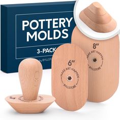 the pottery molds are made from wood