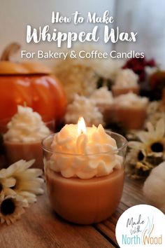 How to make whipped wax for bakery & coffee candles Best Selling Homemade Candles, Natural Scents For Candle Making, Whipped Wax Diy, Piping Wax For Candles, Diy Coffee Candle How To Make, Fall Candle Ideas Diy, How To Make Coffee Candles, How To Make Food Candles, Whipped Candle Frosting