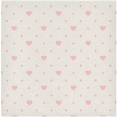 a pink and white wallpaper with hearts on it