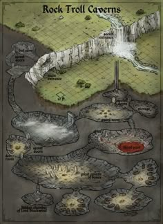 the map for rock troll caverns