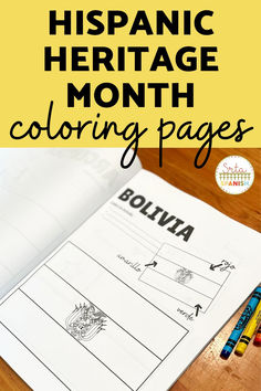 If you want to celebrate National Hispanic Heritage Month in the United States, you have so many different options you can do! Let's look at this fun educational coloring page and comprehensible reading workbook you could use throughout Hispanic Heritage Month! Perfect for homeschool Spanish students! #affiliate #amazon Middle School Spanish, Spanish Lesson Plans, High School Spanish