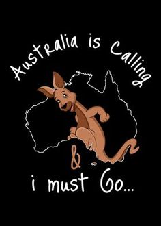 australia is calling and i must go kangaroo t - shirt design for sale on etsyle com