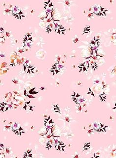 a pink background with white flowers on it