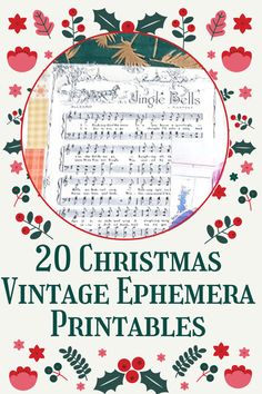 20 Free and to buy Vintage Christmas Printables and kits, ephemera and collage books Free Vintage Printables Ephemera, Vintage Christmas Printables, Free Digital Scrapbooking Kits, Collage Books, Ephemera Printables, Vintage Journals, Craft Printables, Free Vintage Printables, Christmas Ephemera