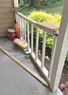 the back porch is being remodeled and ready for painting