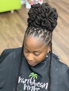 Invisible Locs Updo Hairstyle, How To Style Artificial Dreadlocks, Long Dreads Styles For Women Black Loc Hairstyles, Dreadlock Styles For Women Updo, Artificial Locs Hairstyles, Artificial Locks Hairstyles, Temporary Locs Styles, Artificial Dreads Styles, Artificial Dreadlocks Hairstyles