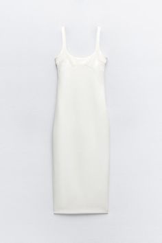 FITTED MIDI DRESS - White | ZARA United States Zara Dress White, Hen Do Outfits, Fitted Midi Dress, White Midi, Beauty Dress, Tailored Dress, Dresses By Length, Street Outfit, White Midi Dress