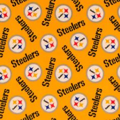 the pittsburgh football team is depicted on an orange background with white and yellow letters that read,