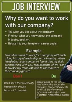 a job interview poster with an image of a man in business attire and his arms crossed