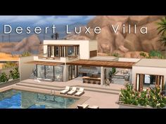 the desert luxury villa is shown in this image