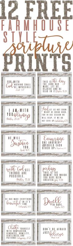 the 12 free printable farmhouse house signature prints