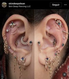 Piercing Styles, Dripping In Gold, Look 80s, Types Of Ear Piercings