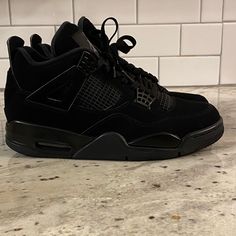 Excellent Condition. Worn Once. Comes With Box. Size 9 Men’s Size 10.5 Women’s Jordan 4 Black Cats Jordans 4s Black, Jordan 4 Black, Black Jordans, Jordan 4s, Air Jordan 4 Retro, Air Jordan, Jordan Shoes, Mens Shoes Sneakers, Jordan