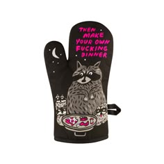 BLQ OVEN MITT MAKE YOUR OWN DINNER Blue Q Home - Kitchen & Dining - Oven Mitts & Pot Holders Cute Gifts For Grandma, Dreamland Ideas, Maximalist Kitchen, Doctors Without Borders, Maximalist Home Decor, Cute Things To Buy, Dirty Dozen, Apartment Shopping, Mobile Home Decorating