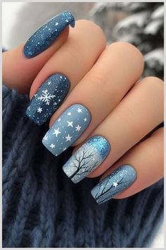 The holiday season is the perfect time to get creative with your nails. This year, embrace the festive spirit with a blue Christmas theme. Blue is a versatile and elegant color that adds a wintry touch to your nail art. Explore 61 stunning blue Christmas nail ideas for 2024 that will make your nails the talk of every holiday party! #FestiveChallenge Blue Christmas Nail Ideas, French Tips Short Nails, Tips Short Nails, French Tips Short, Christmas Nails Blue, Nail References, Penguin Nails, Blue Christmas Nails, Berry Nails