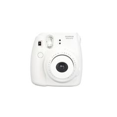 a white polaroid camera on a white background