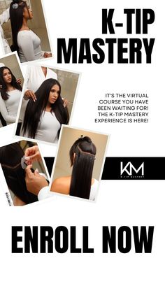 What you 'll learn? Upon completing the K-tip Mastery virtual course, you can expect to receive a comprehensive array of benefits and resources tailored to enhance your expertise in k-tip hair extensions. Plus: In-depth Knowledge: Gain a deep understanding of keratin tip hair extensions, including different bonding sizes, hair requirements/considerations, and client consultation strategies. Practical Skills: Develop practical skills in the heat fusion application method with high quality video trainings. Learn how to seamlessly blend extensions with natural hair for a flawless result. Maintenance and Aftercare Guidance: Receive valuable insights into proper maintenance and aftercare practices to preserve the longevity and health of keratin tip extensions. Learn how to educate clients on ca Hair Extension Tips And Tricks, Client Consultation, Business Development Strategy, Extension Training, Hair Mistakes, Client Management, Management Skills, Long Term Relationship, Training Video