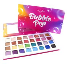 What you will love💓 about our Bubble Pop 32 shade glitter & eyeshadow palette:   🍬Silky smooth 🍬Blendable 🍬Buildable 🍬High-color payoff 🍬Long-wearing 🍬Matte, shimmer, metallic, and glitter finishes Casual Eye Makeup, Makeup Jars, Glitter Palette, Eyeshadow Glitter, Glitter Shadow, Wholesale Makeup, Eye Palettes, Glitter Eyeshadow Palette