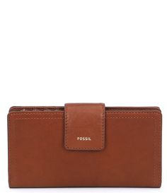 From Fossil&#x2C; the Logan RFID Leather Tab Bifold Wallet features:LeatherOld english brass hardwareSnap closureInterior ID window&#x2C; 12 credit card pockets&#x2C; and 4 bill compartmentsExterior back zip pocket and back slide pocketApprox. 6.75"L x 0.75"W x 3.5"HImported. Logan Logo, Fossil Wallet, Brown Leather Wallet, Bifold Wallet, Dillard's, Leggings Fashion, Leather Wallet, Fossil, Zip Pockets