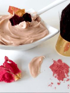 How to make rose cream for glowing skin Cream For Glowing Skin, Rose Facial, Homemade Body Butter, Natural Beauty Treatments, Rose Face, Body Butters Recipe, Homemade Cosmetics